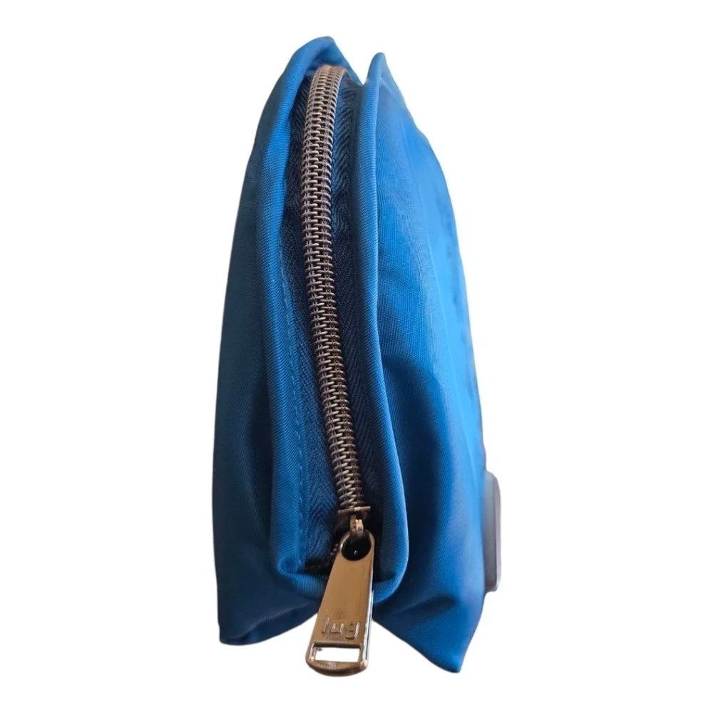 Lug Travel Lay Flat Teal Nylon Zip Around Cosmetic Toiletry Bag